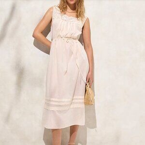 NWT J.CREW Crochet-trim dress